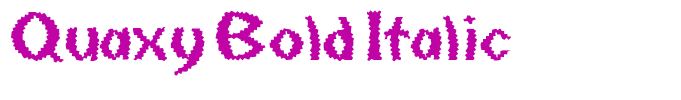 Quaxy Bold Italic